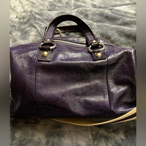 Coach Poppy Purple Patent Purse- Convertible Satchel- Color: Purple - Picture 5 of 7